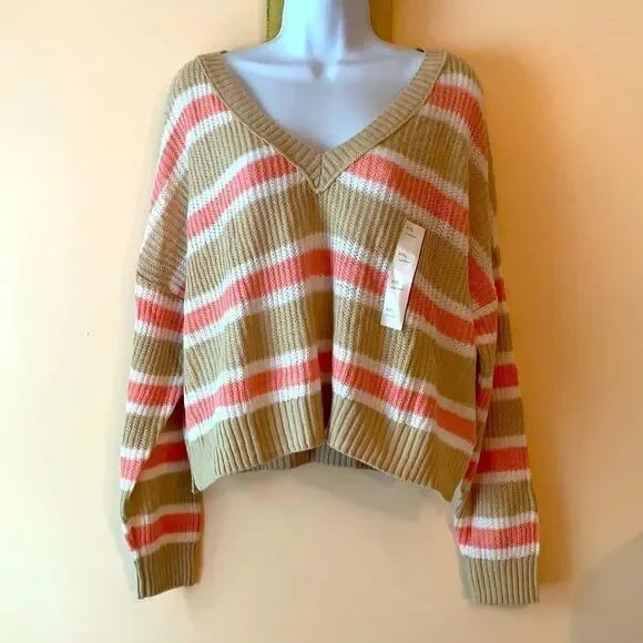 Wild Fable Long Sleeve V Neck Sweater XXL - Picture 1 of 4